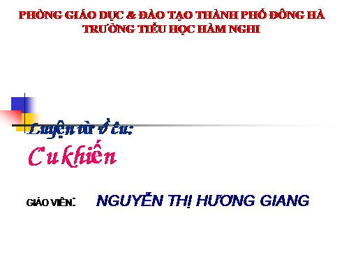 Tuần 27. Câu khiến