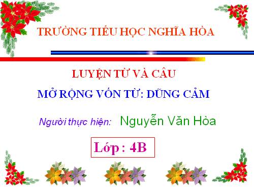 Tuần 25-26. MRVT: Dũng cảm