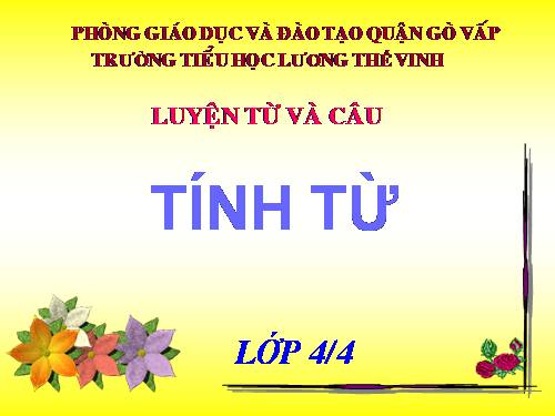 Tuần 11. Tính từ