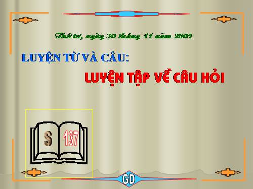 Tuần 14. Luyện tập về câu hỏi