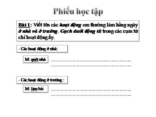 Tuần 9. Động từ