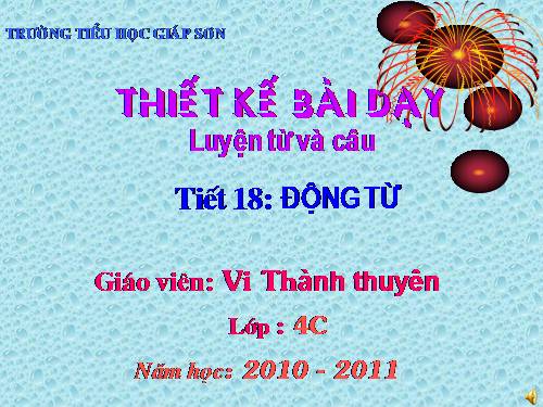 Tuần 9. Động từ