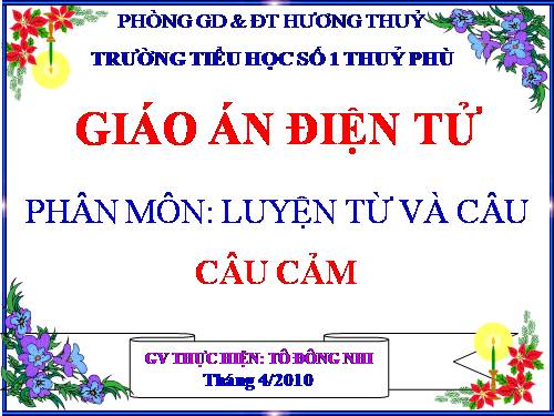 Tuần 30. Câu cảm