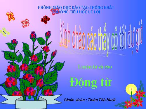 Tuần 9. Động từ