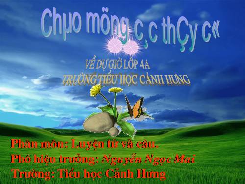 Tuần 25. Chủ ngữ trong câu kể Ai là gì?