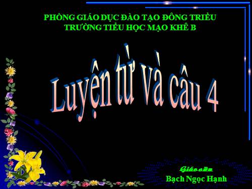 Tuần 27. Câu khiến