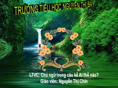 Tuần 22. Chủ ngữ trong câu kể Ai thế nào?