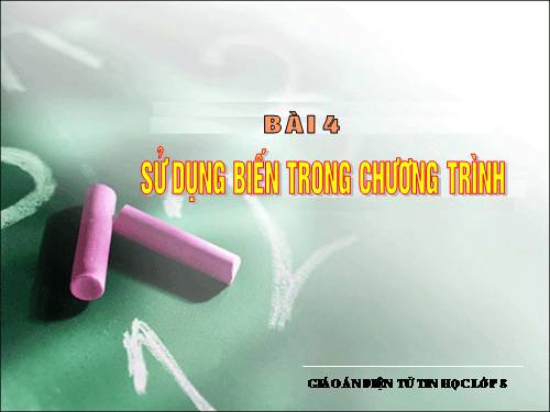 sử dụng biến trong chương trình