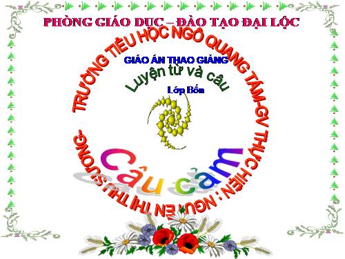 Tuần 30. Câu cảm