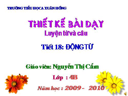 Tuần 9. Động từ