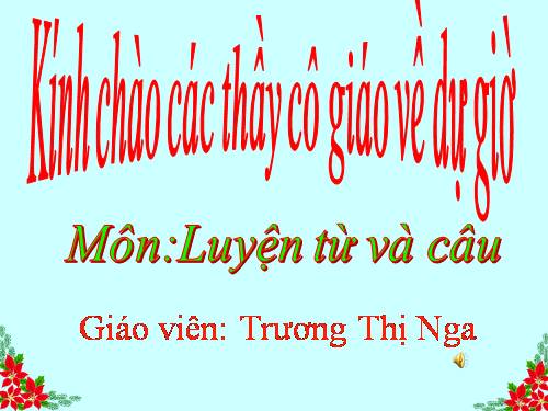 Tuần 9. Động từ