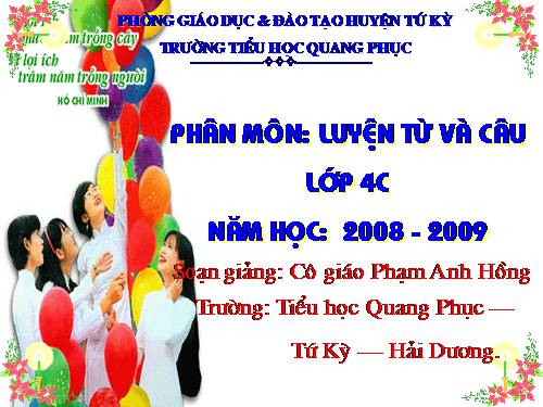 Tuần 27. Cách đặt câu khiến