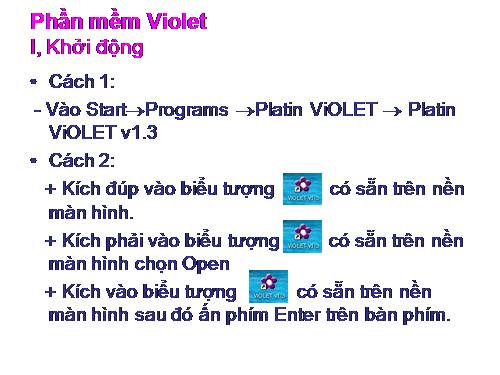 Dạy học bằng phần mềm violet