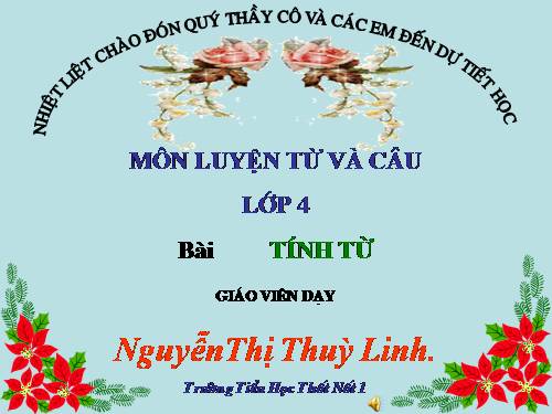 Tuần 11. Tính từ