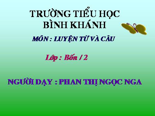 Tuần 9. Động từ