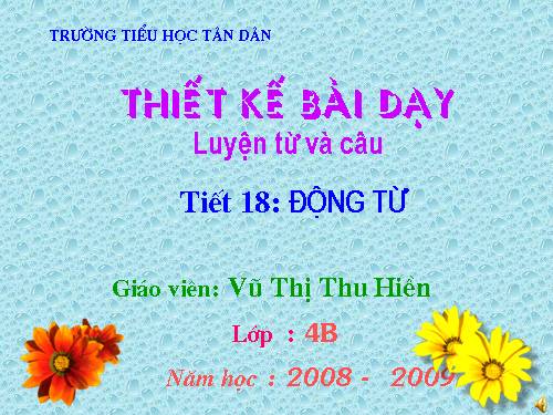 Tuần 9. Động từ