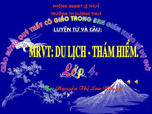 Tuần 29-30. MRVT: Du lịch - Thám hiểm