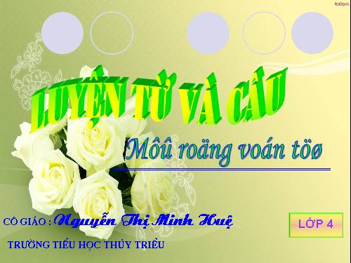 Tuần 22-23. MRVT: Cái đẹp