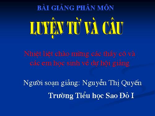 Tuần 13. Câu hỏi và dấu chấm hỏi