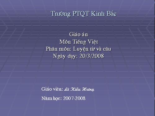 Tuần 27. Cách đặt câu khiến