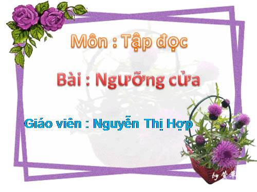 Tuần 8. Ngưỡng cửa