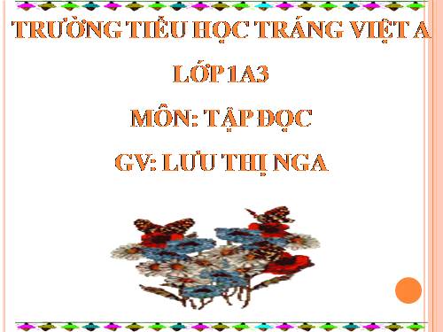 Tuần 3. Hoa ngọc lan