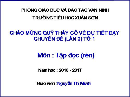 Tuần 1. Tặng cháu