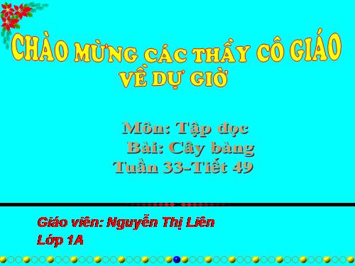 Tuần 10. Cây bàng