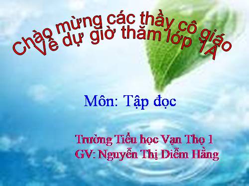 Tuần 6. Mời vào