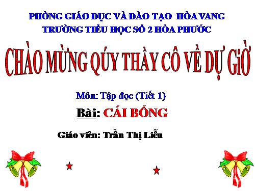 Tuần 2. Cái Bống