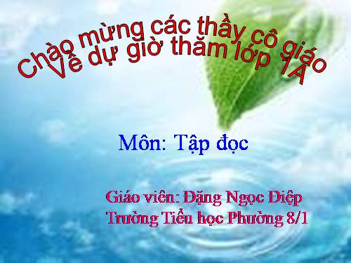 Tuần 6. Mời vào