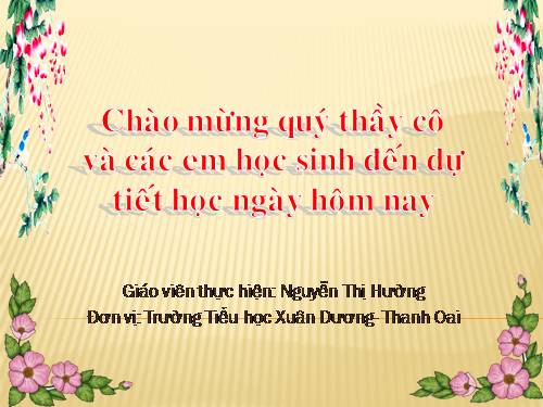 Tuần 3. Hoa ngọc lan