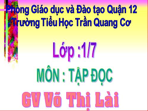 Tuần 7. Chuyện ở lớp