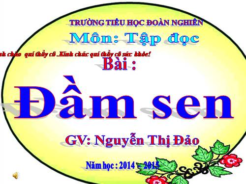 Tuần 6. Đầm sen