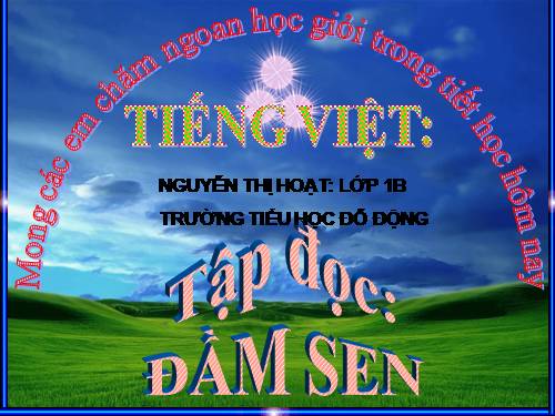 Tuần 6. Đầm sen