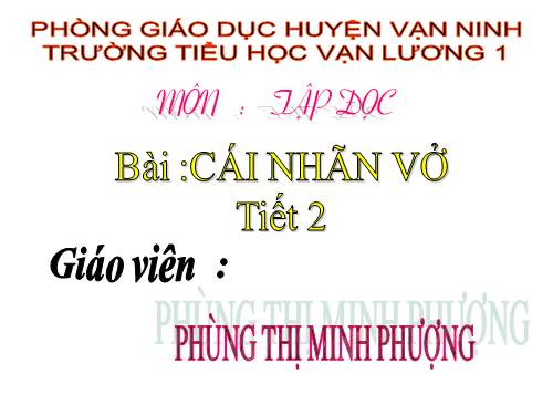 Tuần 1. Cái nhãn vở