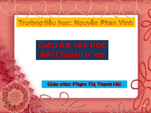 Tuần 7. Chuyện ở lớp