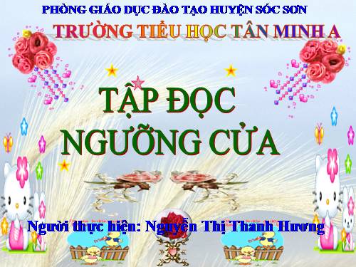 Tuần 8. Ngưỡng cửa