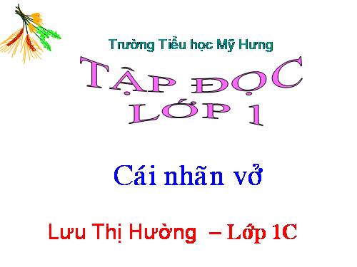 Tuần 1. Cái nhãn vở