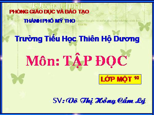 Tuần 5. Quà của bố