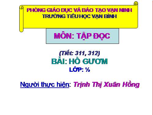 Tuần 9. Hồ Gươm