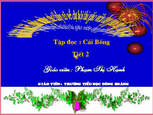 Tuần 2. Cái Bống