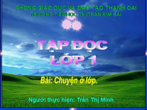 Tuần 7. Chuyện ở lớp