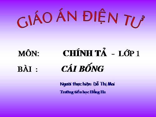 Tuần 2. Cái Bống