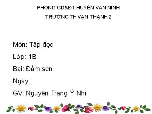 Tuần 6. Đầm sen