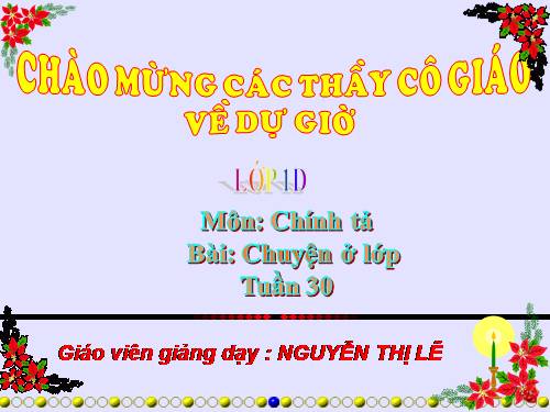 Tuần 7. Chuyện ở lớp