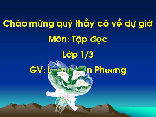 Tuần 6. Mời vào