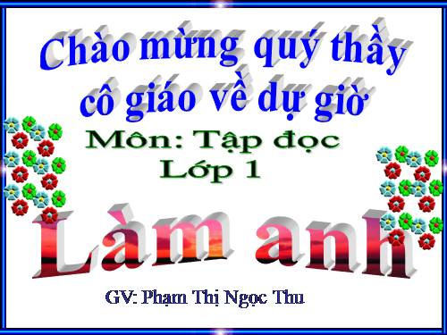 Tuần 11. Làm anh