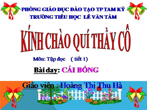 Tuần 2. Cái Bống