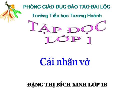 Tuần 1. Cái nhãn vở